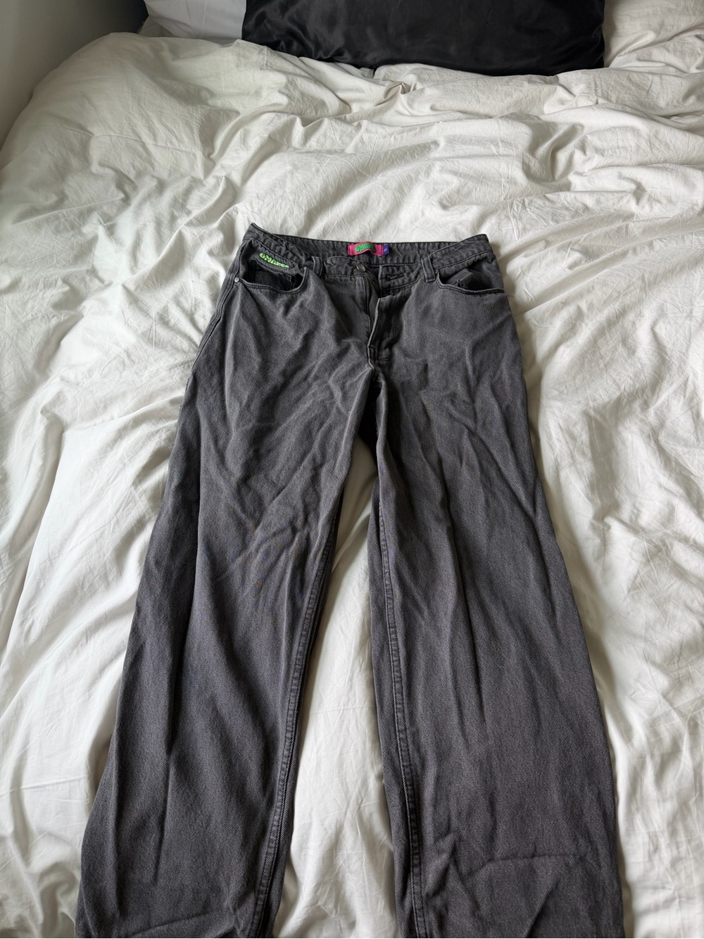 Empyre Charcoal Straight-Leg Jeans